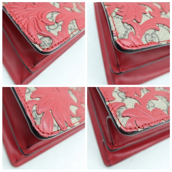 DO NOT PURCHASE !! STUNNING GUCCI 🔥🔥Red and Brown Leather Satchel. - Picture 7 of 11